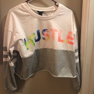 Hustle long sleeved crop top